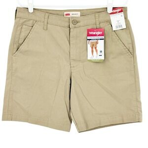 Wrangler Men's Five Star Premium Stretch Regular Fit Tan Shorts Size 32x7 NWT